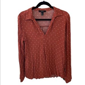 Forever 21 Polka dot long sleeve Blouse